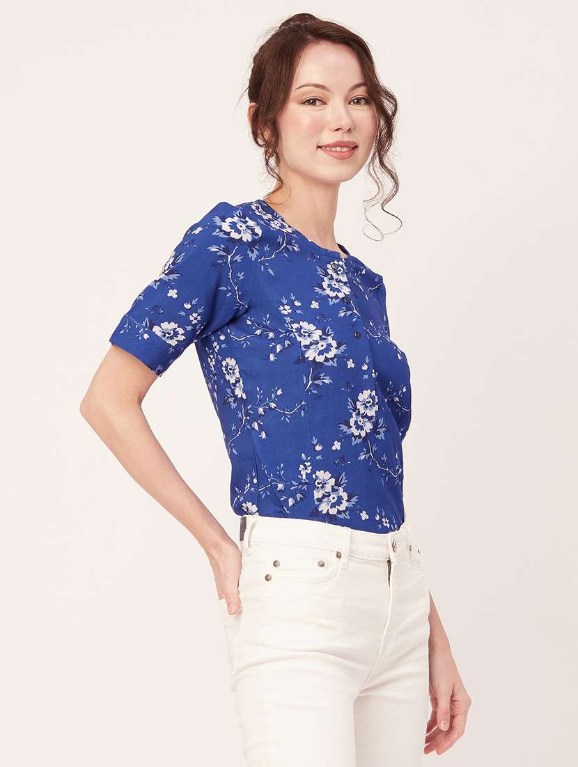 women's straight round neck top - 20271630 -  Standard Image - 1