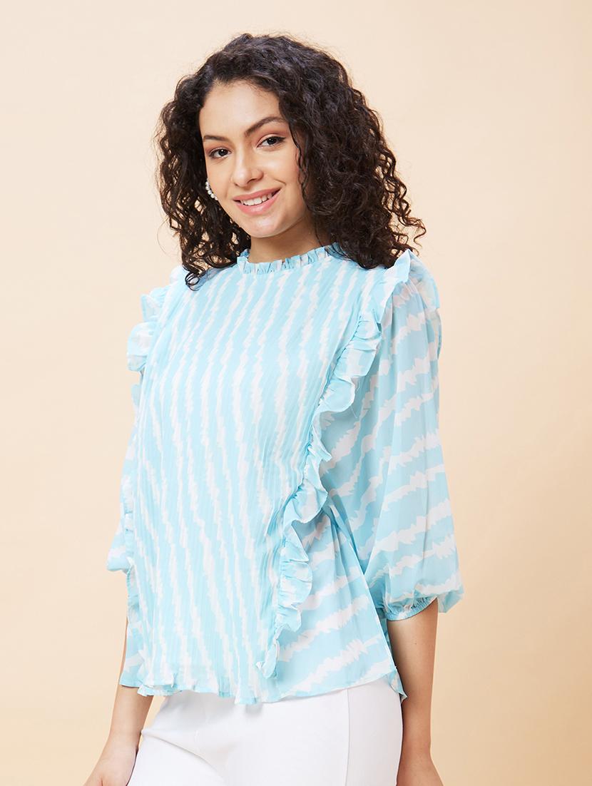 blue stripes regular top - 20271706 - Standard Image - 1