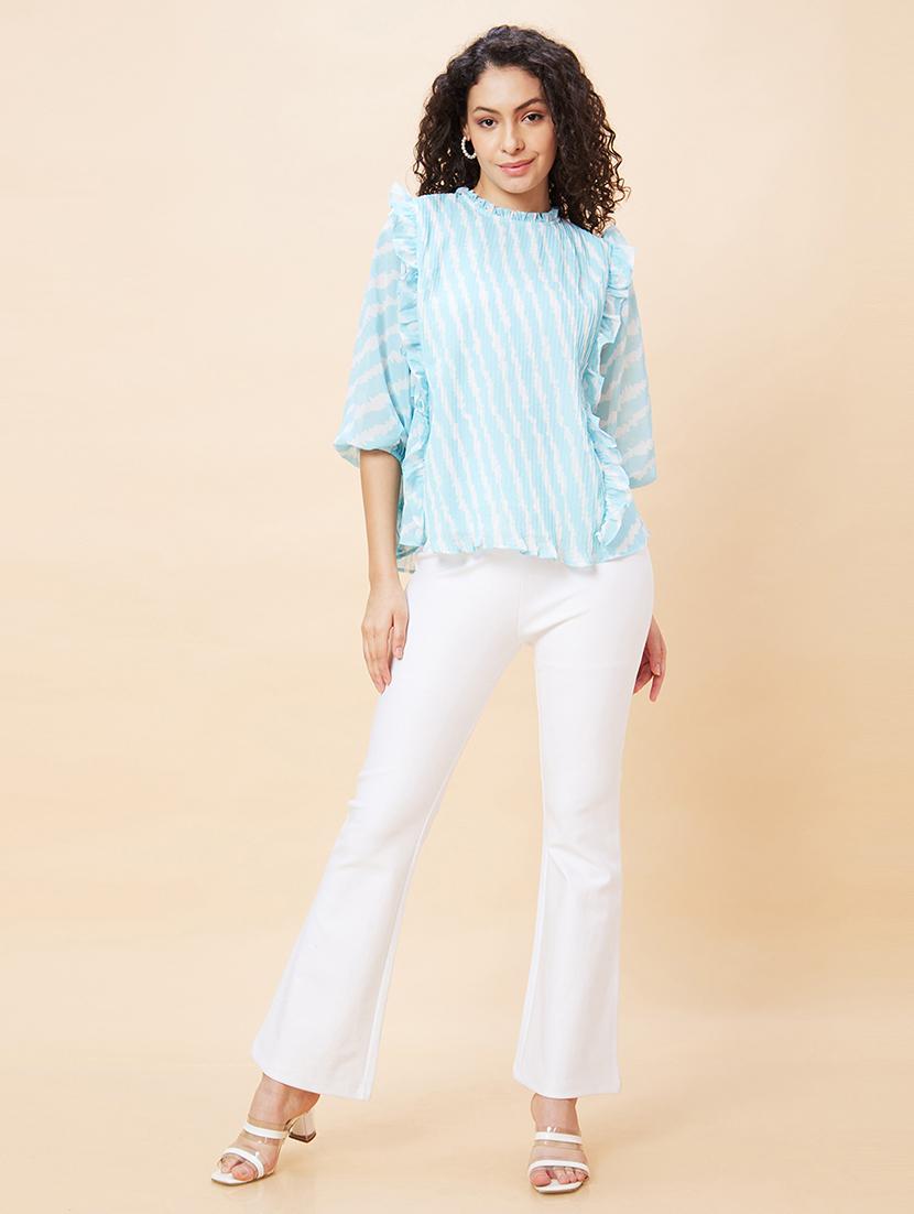 blue stripes regular top - 20271706 - Standard Image - 4