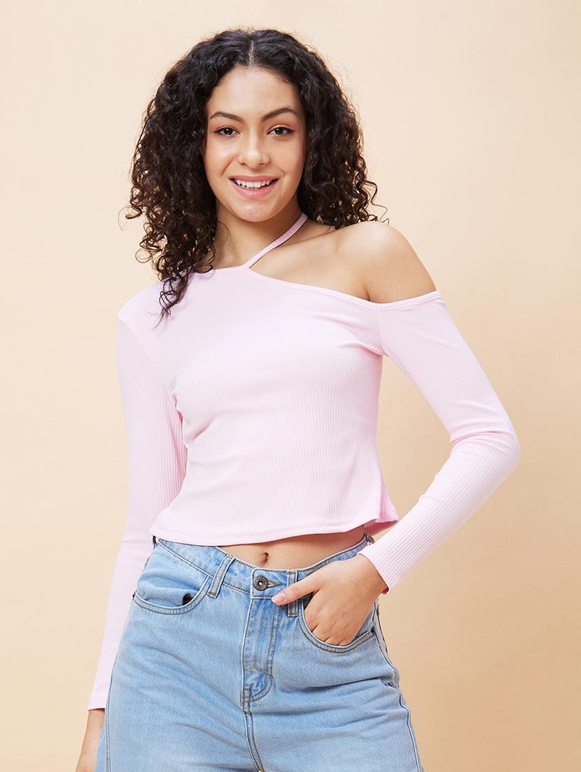 women pink cotton regular top - 20271714 - Zoom Image - 0
