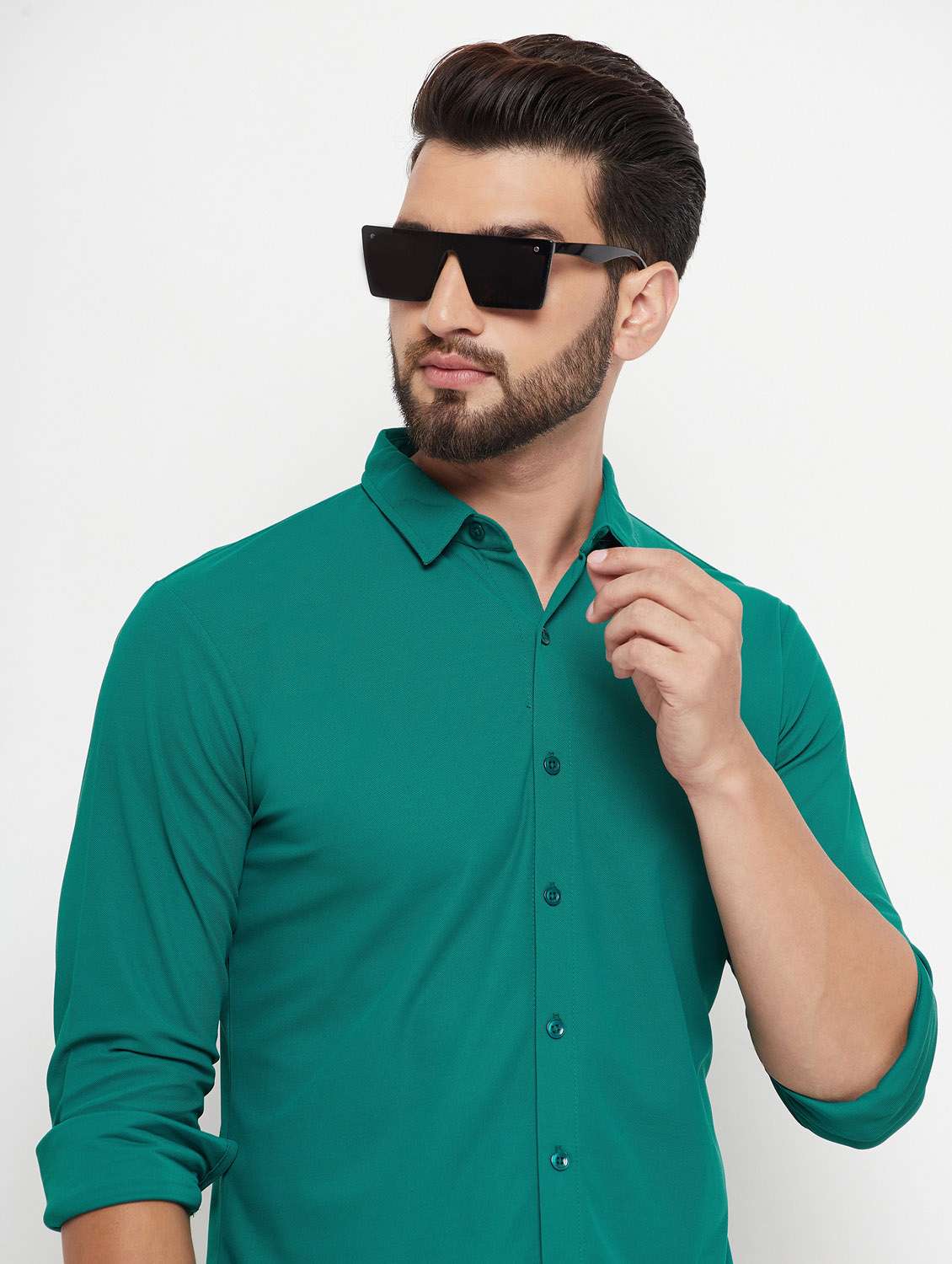mens solid casual shirt - 20271725 -  Standard Image - 1