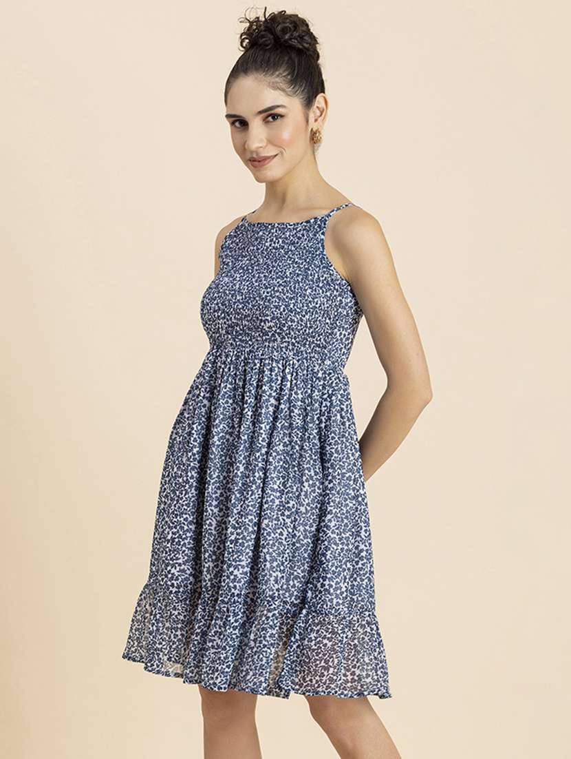 women's fit & flare floral dress - 20271735 -  Standard Image - 1