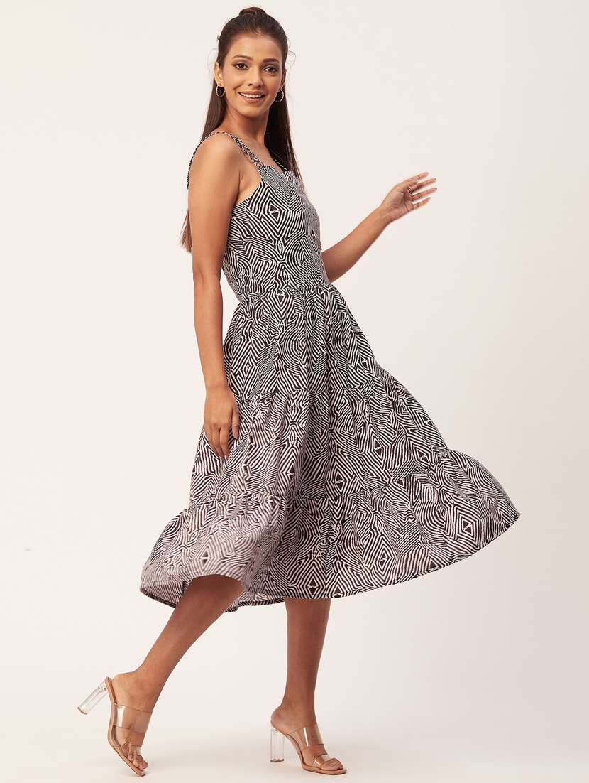 women's tiered dress color block dress - 20271748 -  Standard Image - 1