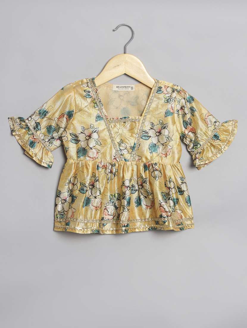 girl floral print kurta sharara set - 20271951 -  Standard Image - 1