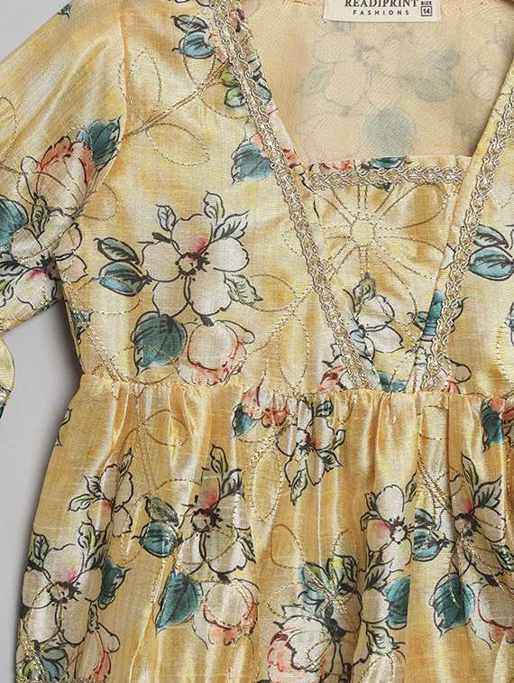 girl floral print kurta sharara set - 20271951 -  Standard Image - 4