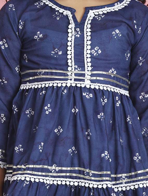 girl bandhani print kurta sharara set - 20271961 -  Standard Image - 4