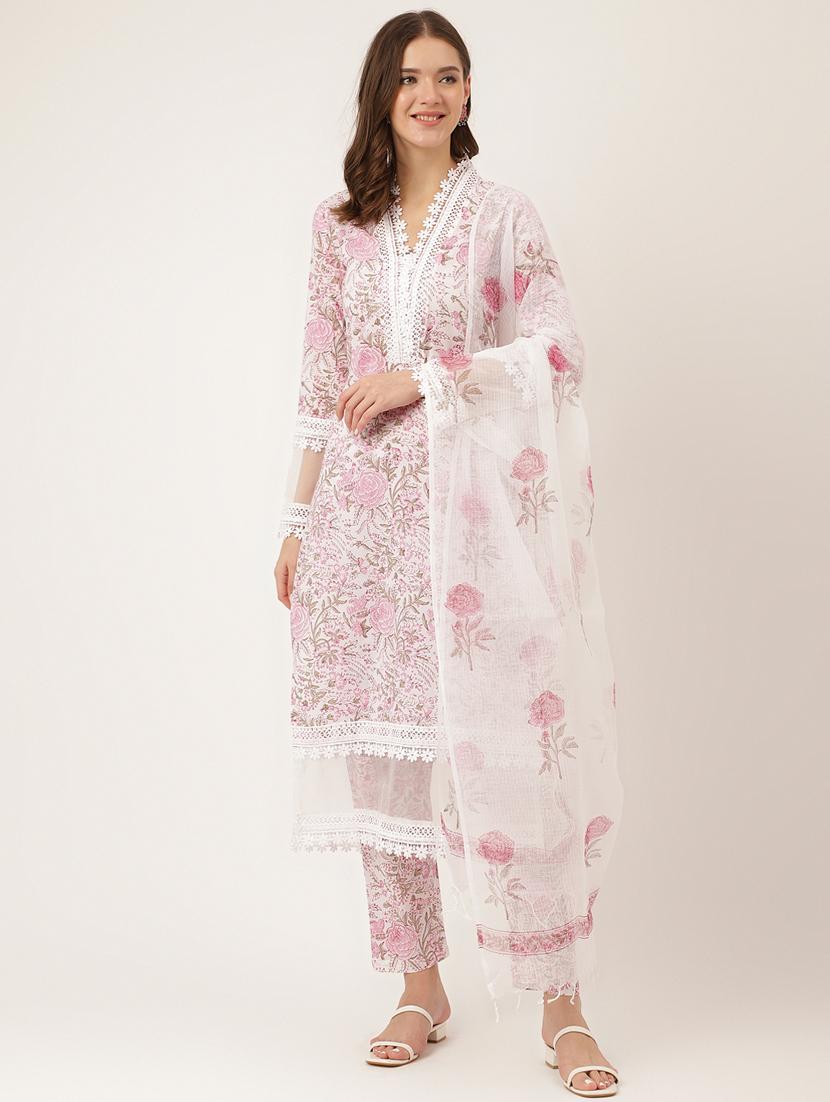 women floral kurta pant set with dupatta - 20271994 -  Zoom Image - 0