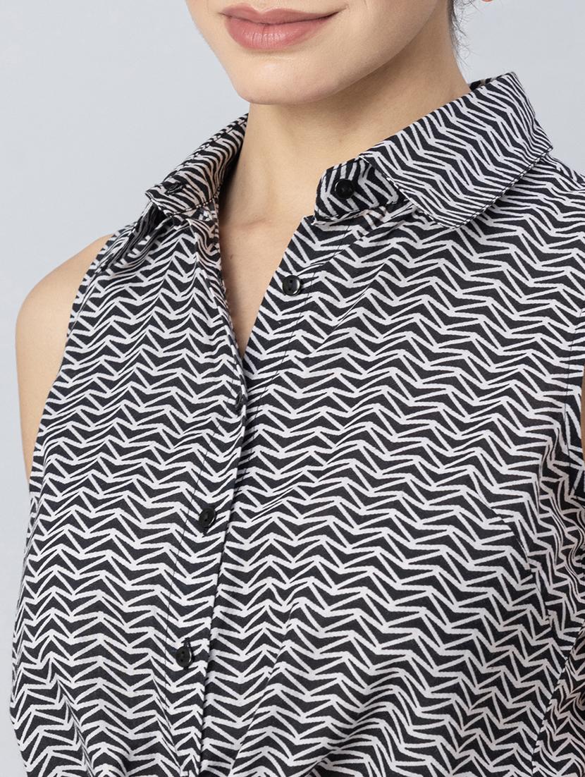 women's crop collared top - 20272041 - Standard Image - 4