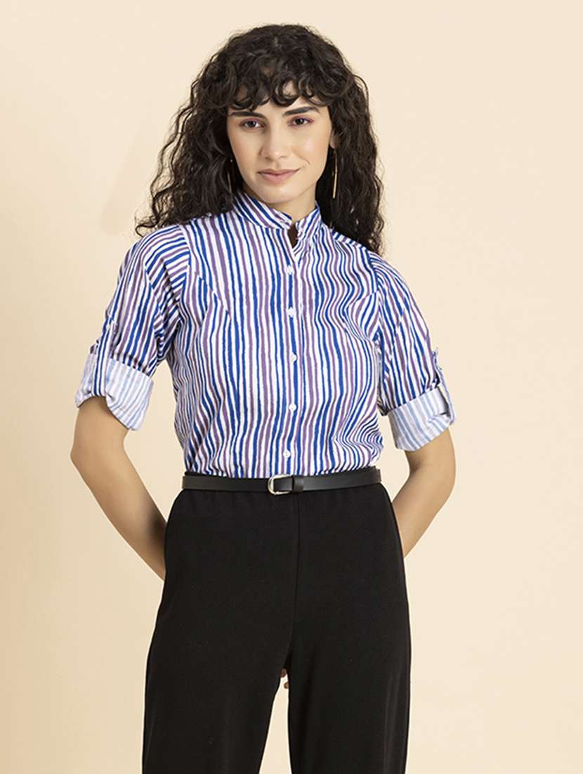 multi color stripes regular shirt - 20272047 -  Standard Image - 1