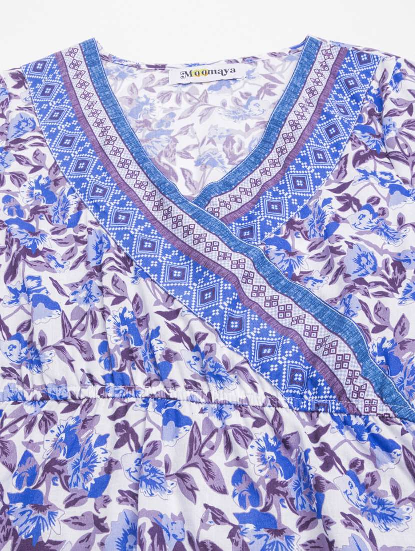 women's blouson v neck top - 20272064 -  Standard Image - 4