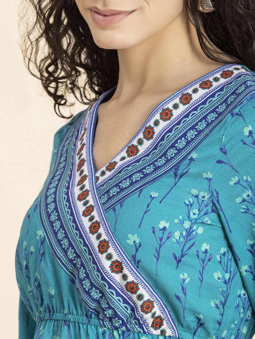 women's peplum overlap neck top - 20272065 -  Standard Image - 4