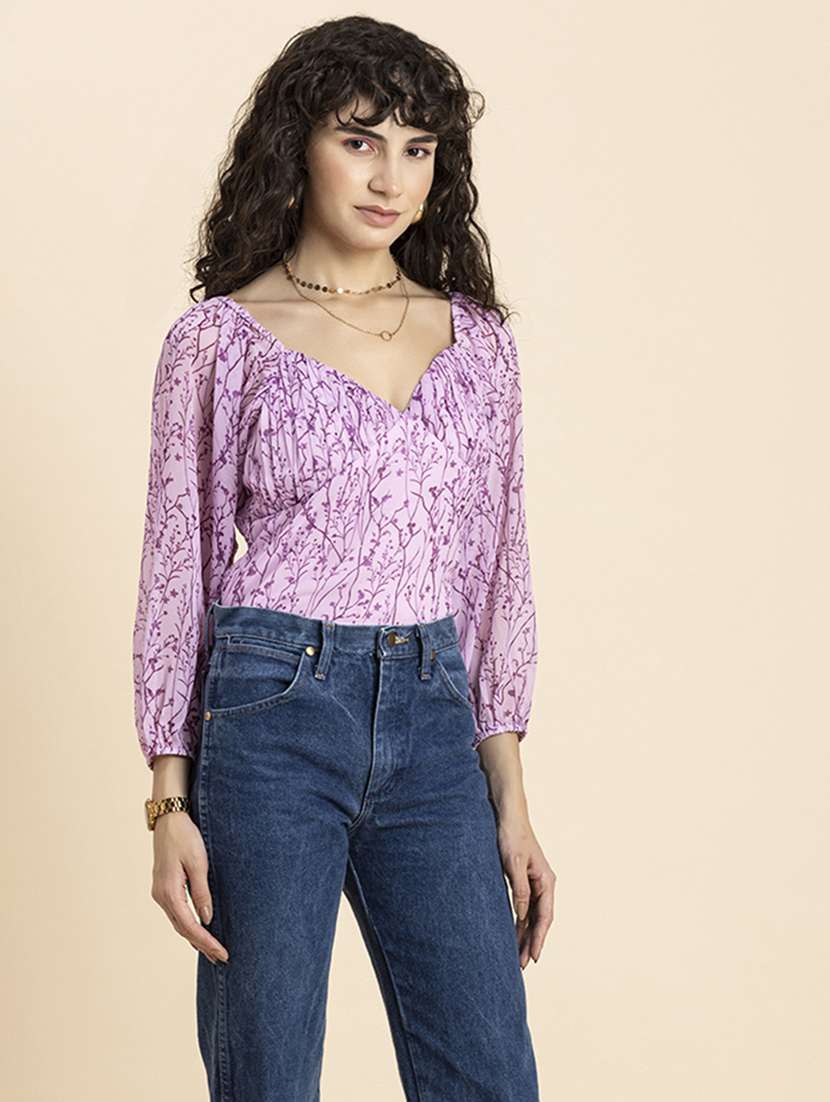 women's crop sweetheart neck top - 20272068 -  Standard Image - 1