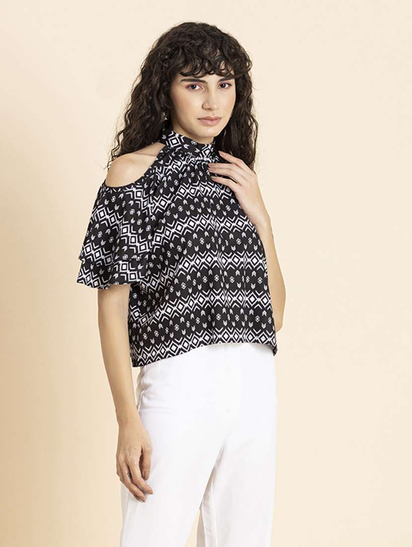 women's crop mock neck top - 20272077 -  Standard Image - 1