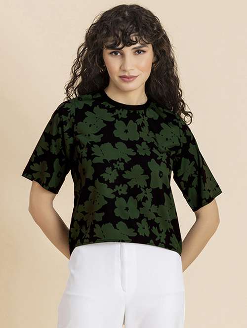 women's straight round neck top - 20272089 -  Standard Image - 0