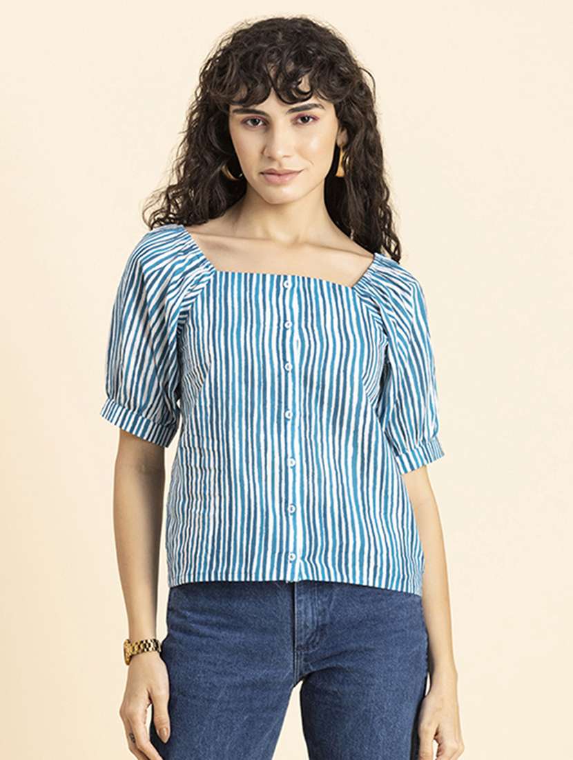 women's straight square neck top