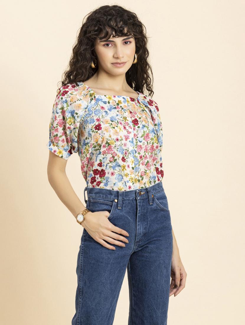 women's straight square neck top - 20272097 - Standard Image - 1