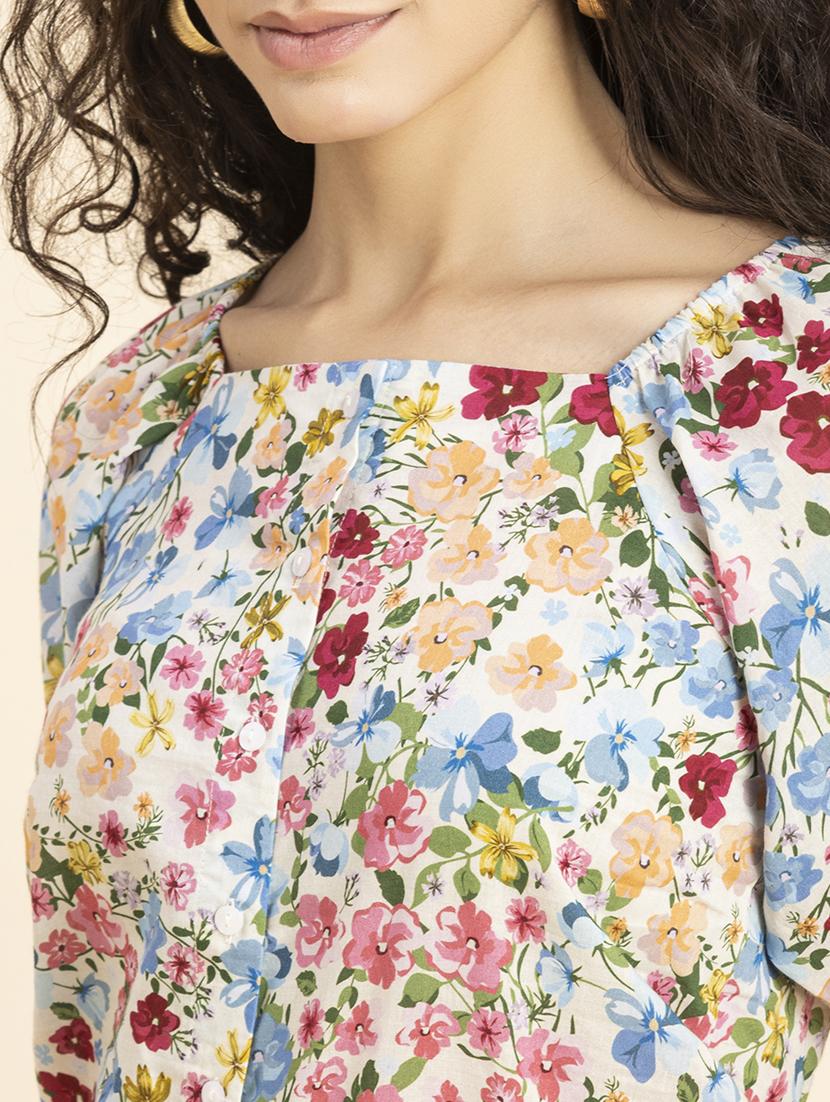 women's straight square neck top - 20272097 - Standard Image - 4