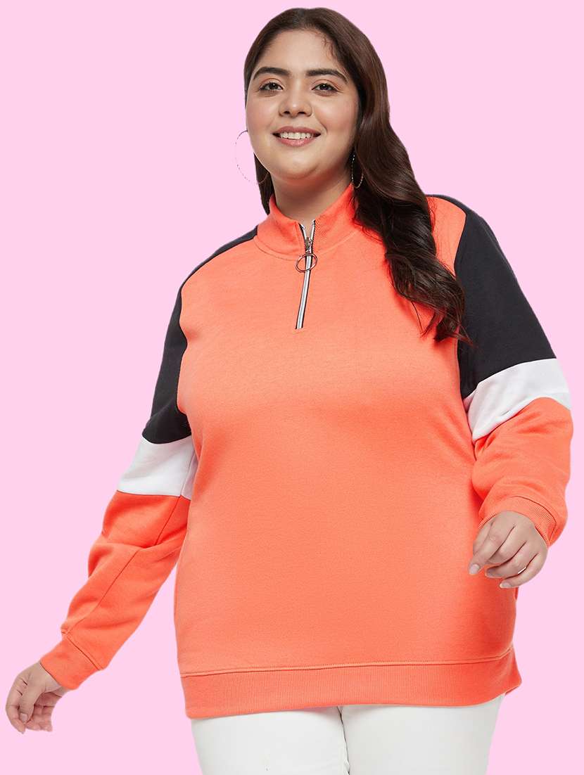 women's color block sweatshirt