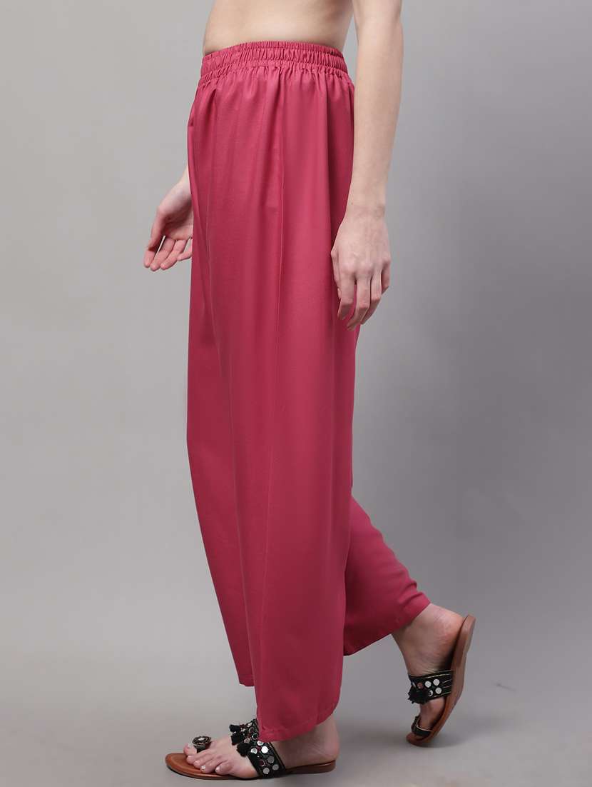 pack of 2 solid flared palazzo - 20273198 -  Standard Image - 1