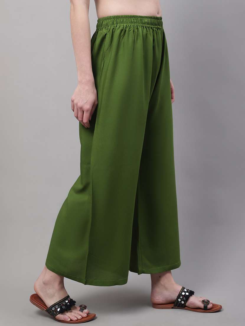 pack of 2 solid flared palazzo - 20273215 -  Standard Image - 1
