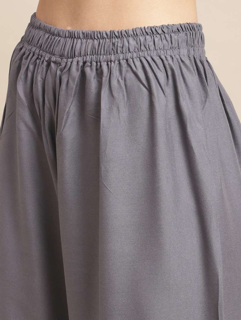 pack of 2 solid flared palazzo - 20273223 -  Standard Image - 4