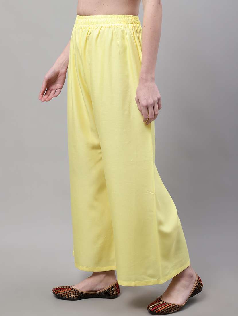 pack of 2 solid flared palazzo - 20273279 -  Standard Image - 1