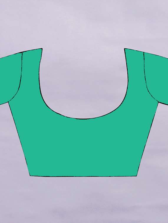 women's floral navy blue colored saree with blouse - 20273311 -  Standard Image - 1