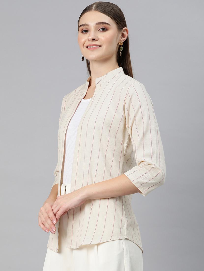 off white cotton shrug - 20273752 - Standard Image - 1