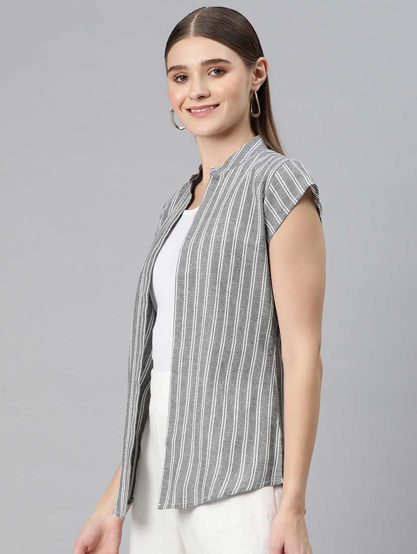 grey cotton shrug - 20273759 - Standard Image - 1
