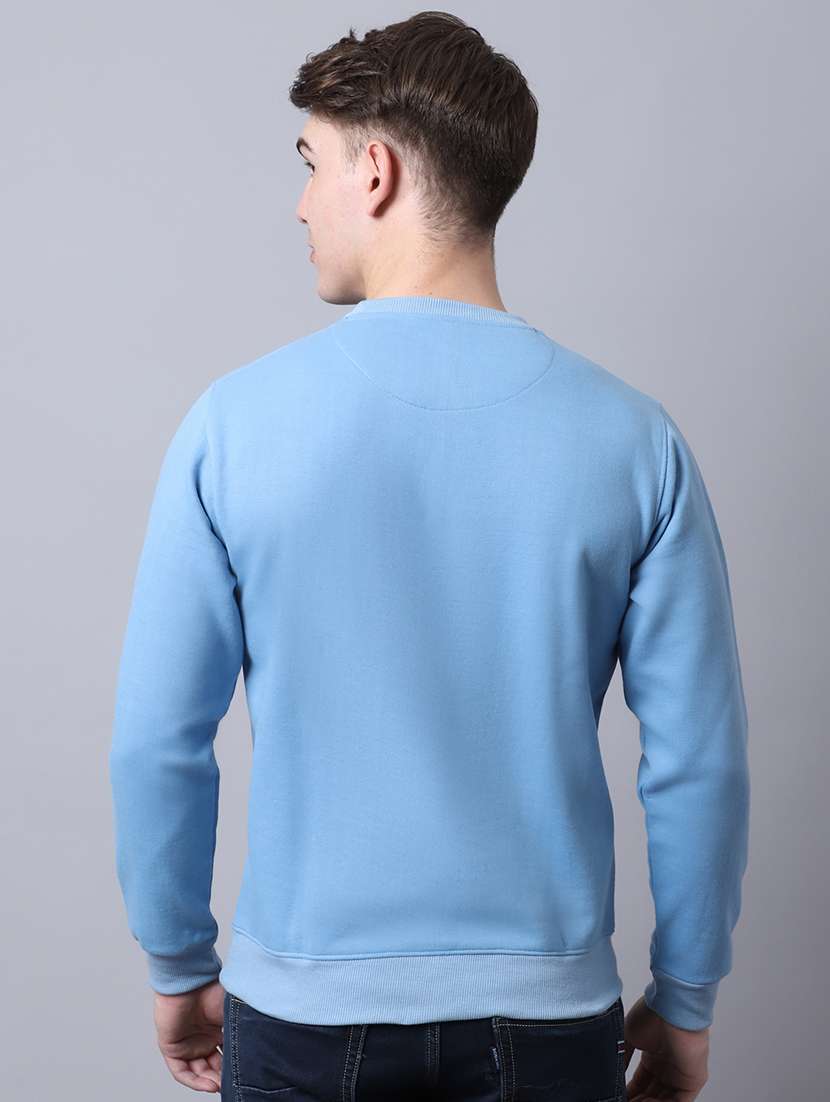 men's solid round neck full sleeve sweatshirt - 20274850 -  Standard Image - 1