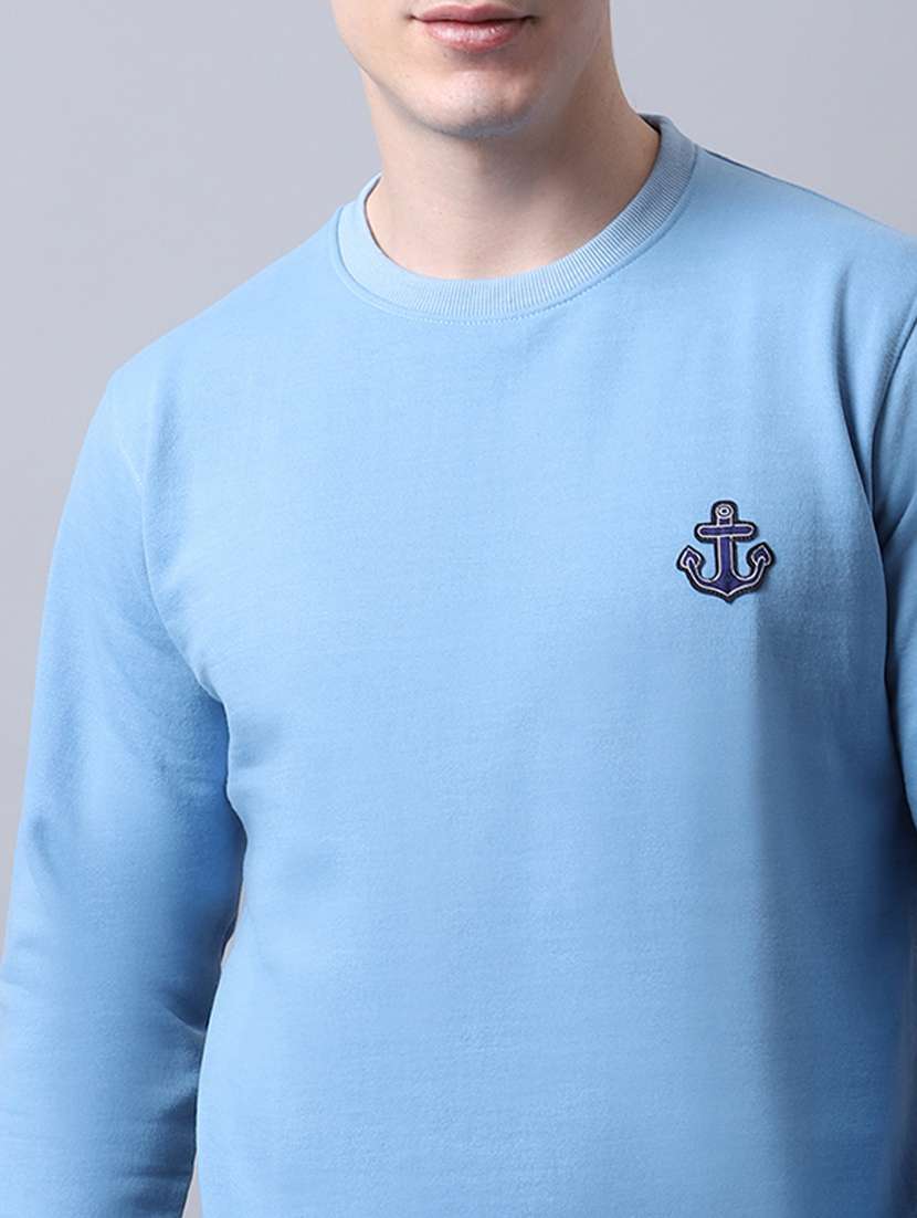 men's solid round neck full sleeve sweatshirt - 20274850 -  Standard Image - 4