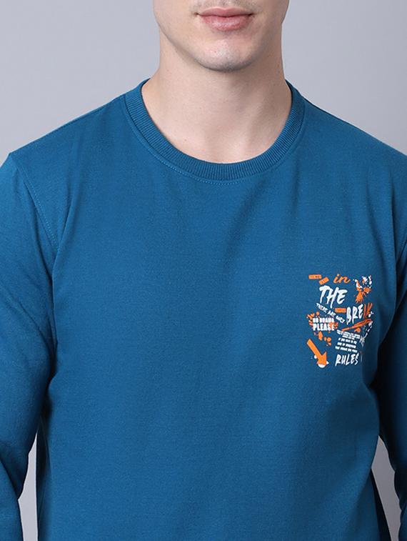 mens placement print sweatshirt - 20274883 - Standard Image - 4