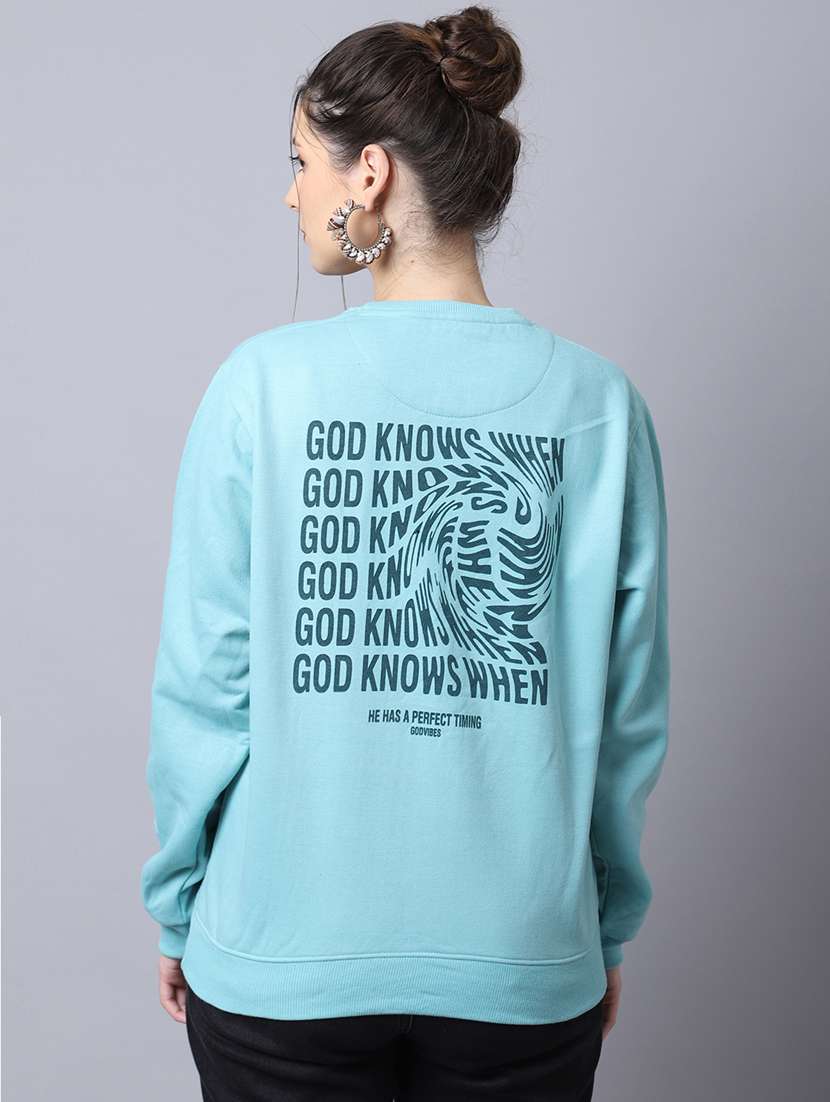 women front & back print long sleeve sweatshirt - 20276564 - Standard Image - 1