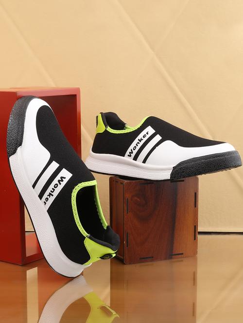 men black color block lace up sneaker - 20277815 -  Standard Image - 0