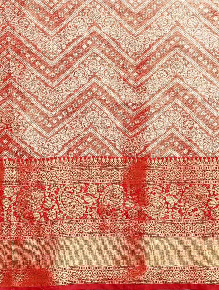 women's self design red colored saree - 20278083 - Standard Image - 4