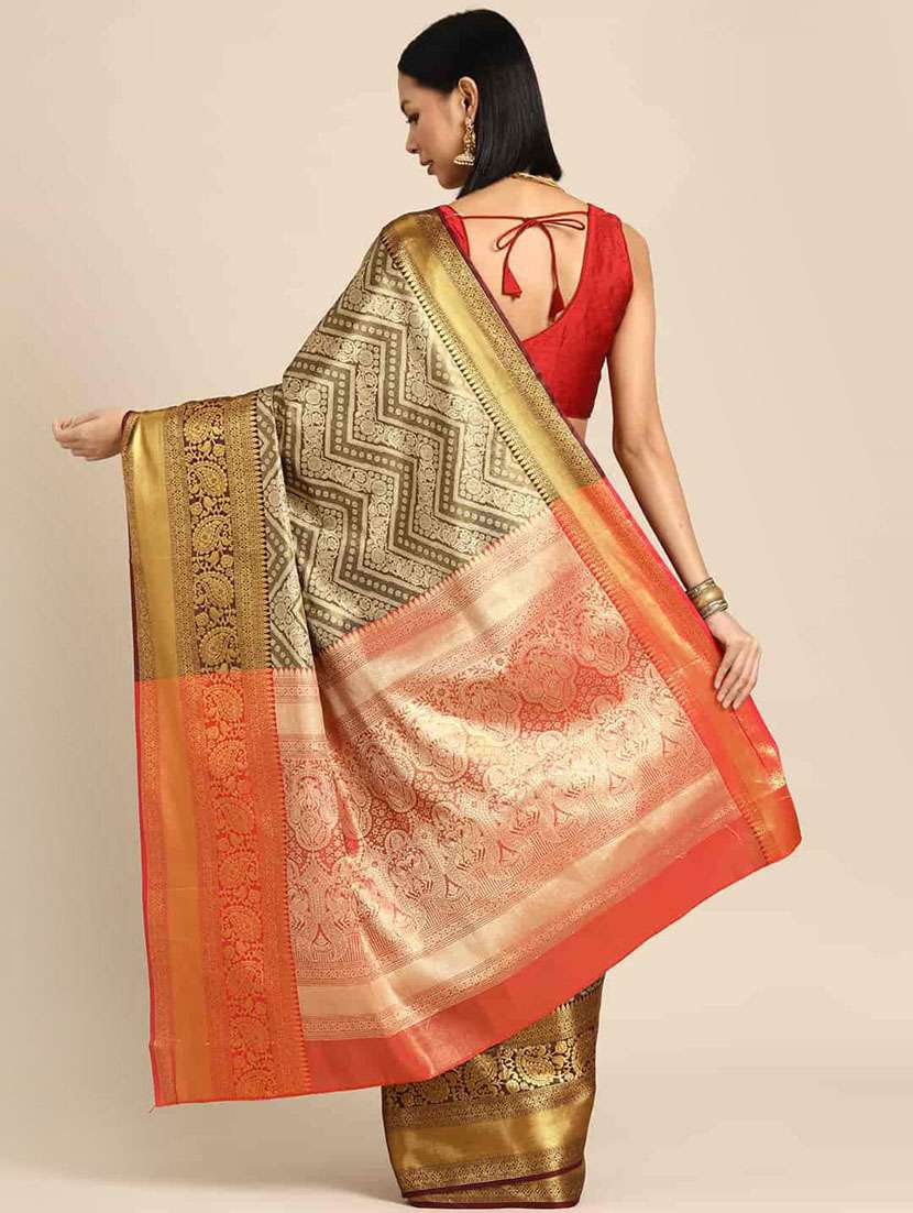 women's banarasi saree with blouse - 20278088 -  Standard Image - 1