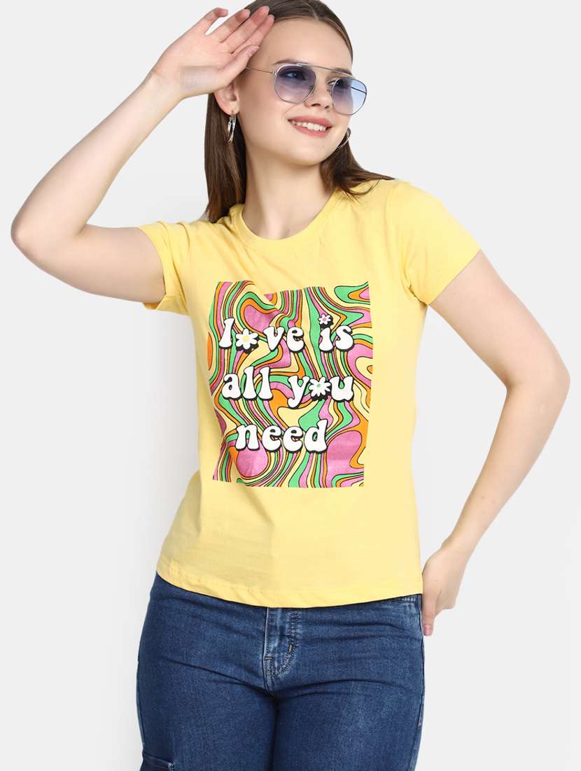 women's front print  t-shirt - 20278170 -  Standard Image - 1