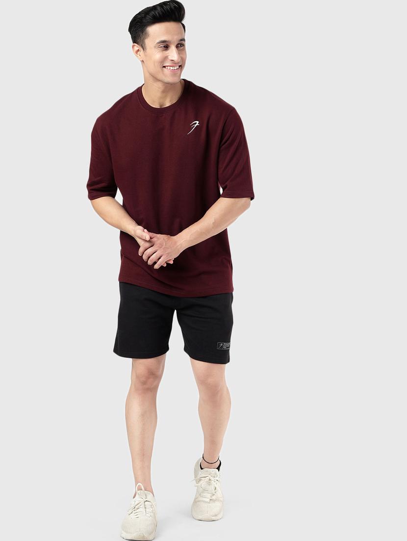 men maroon cotton t-shirt - 20280325 - Standard Image - 4