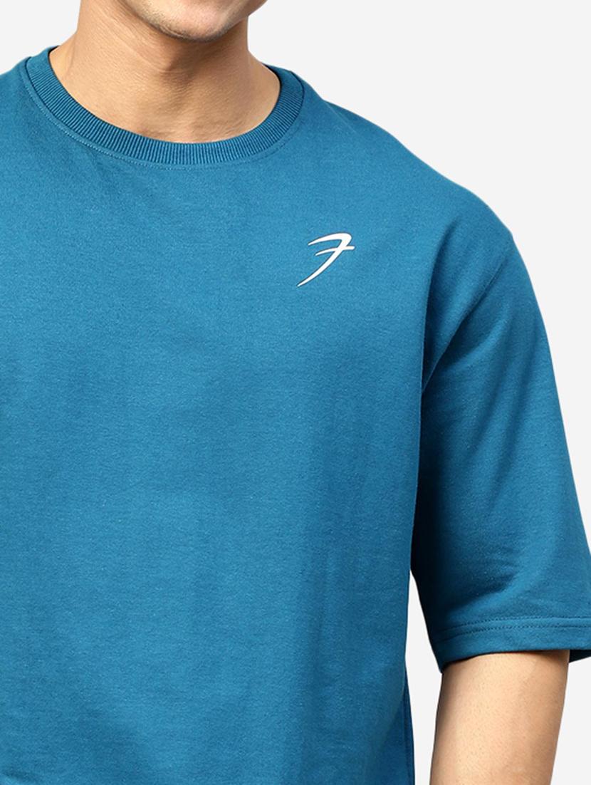 men teal blue polyester t-shirt - 20280331 - Standard Image - 4