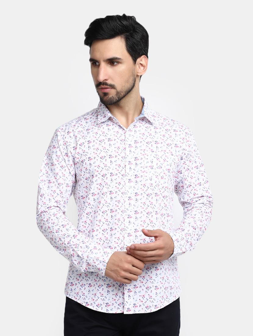 men white regular fit long sleeve casual shirt