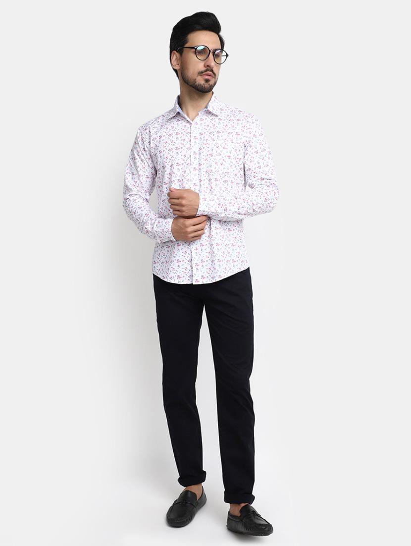 men white regular fit long sleeve casual shirt - 20281510 - Standard Image - 4