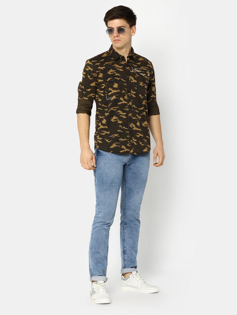 mens camouflage casual shirt - 20281538 - Standard Image - 4