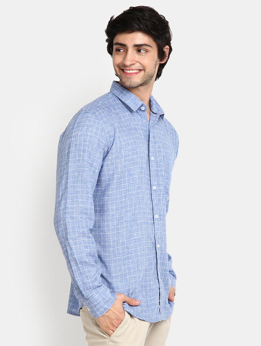mens checks casual shirt - 20281566 - Standard Image - 1