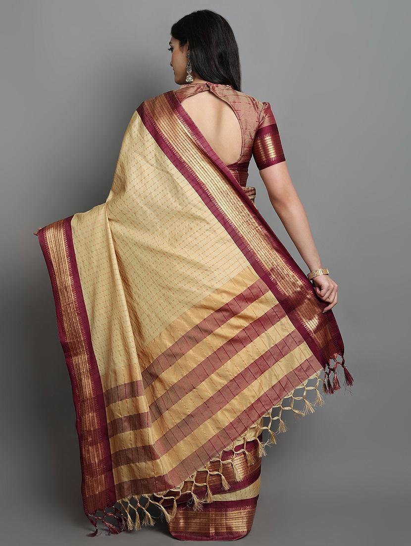 women self design bordered saree with blouse - 20282039 - Standard Image - 1