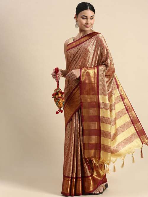 women's banarasi saree with blouse - 20282138 - Standard Image - 0