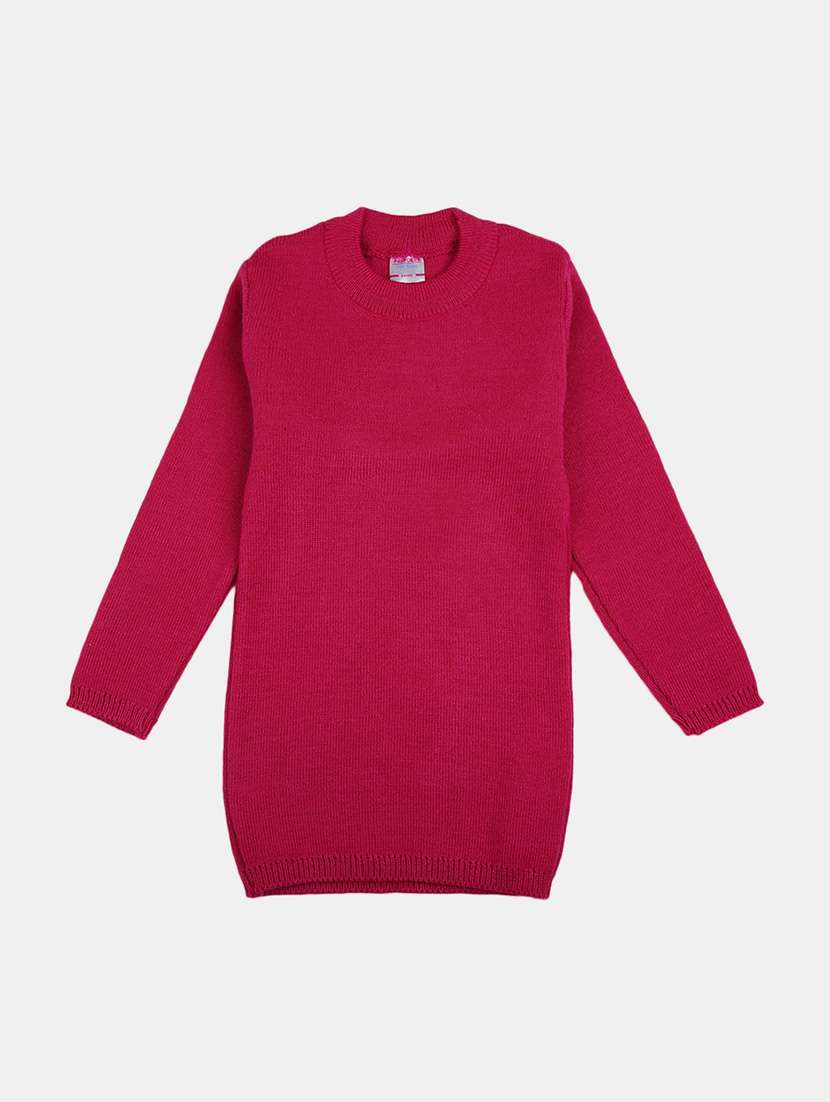 girls magenta pink cotton blend sweater
