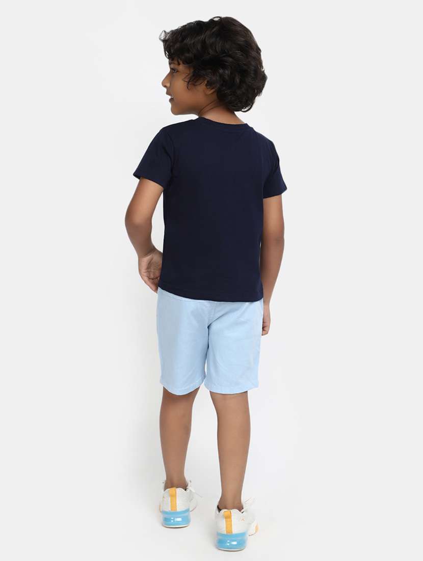 boys cotton printed shorts twin set - 20282588 -  Standard Image - 1