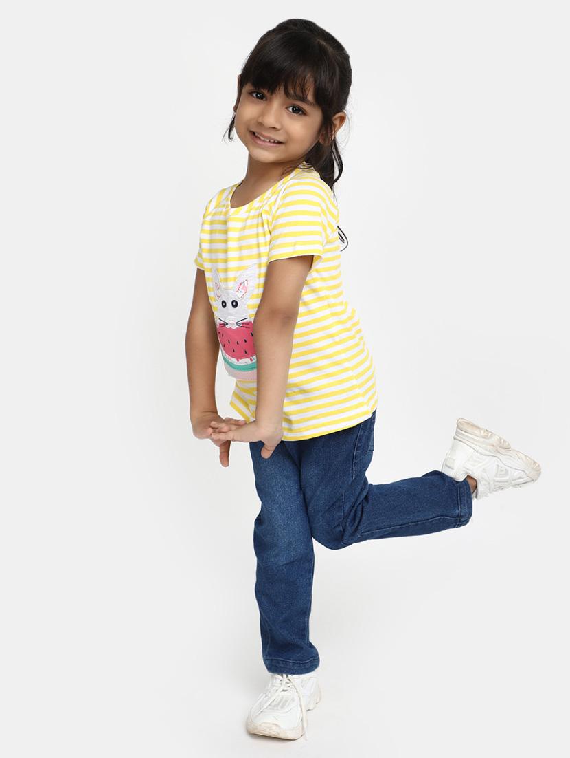 girls multi color cotton twin sets - 20282595 - Standard Image - 1