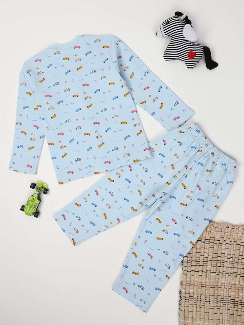 boys printed shirt and pajama set  - 20282639 -  Standard Image - 1