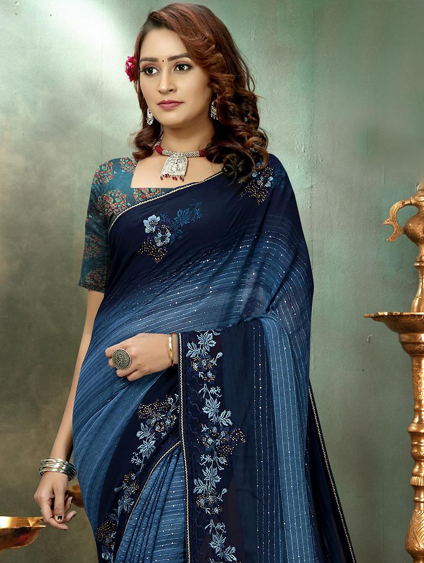 multi colored printed  saree - 20282769 -  Standard Image - 1
